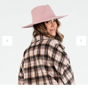 Pink Vegan Felt Rancher Hat NWOT